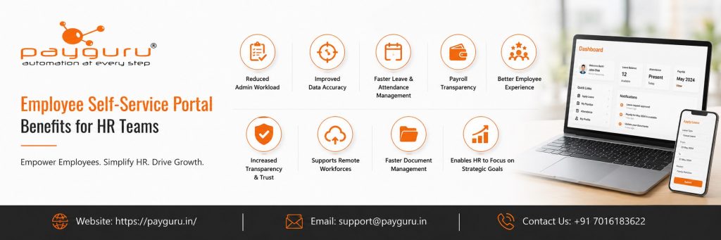 Employee Self-Service Portal Benefits for HR Teams | PayGURU HRMS